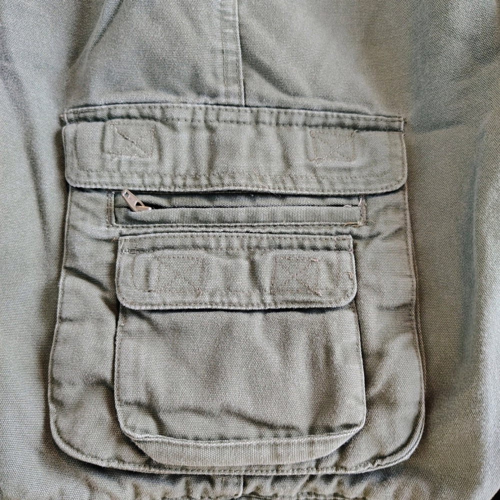 Boy Scouts of America Youth 18 Cargo Shorts Olive Green Canvas Uniform Utility - Picture 4 of 10